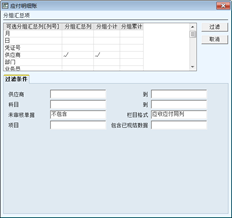 T6如何减少应付明细账的过滤条件？